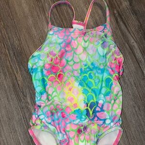 Speedo Kids' Vibrant Scales One Piece Size xs Mermaid